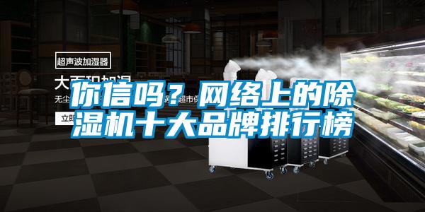 你信嗎?網(wǎng)絡(luò)上的除濕機(jī)十大品牌排行榜