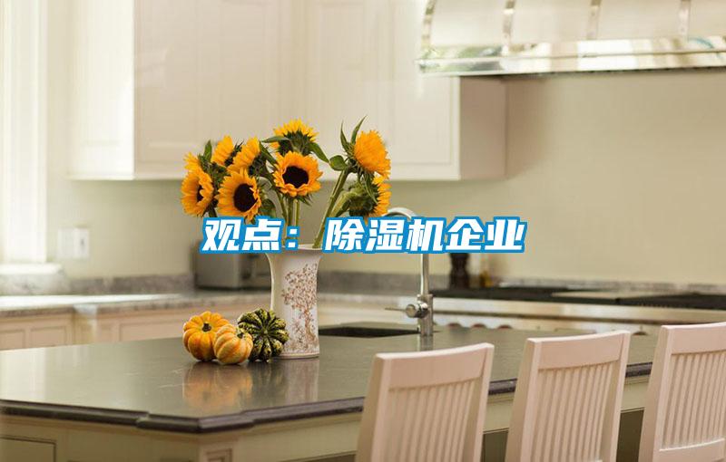 觀點:除濕機企業