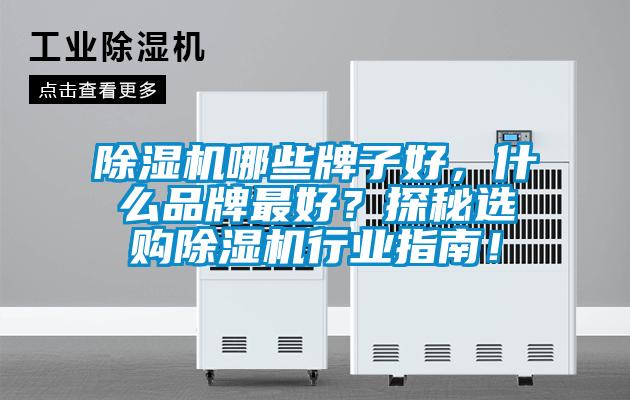 除濕機哪些牌子好,什么品牌最好?探秘選購除濕機行業指南!