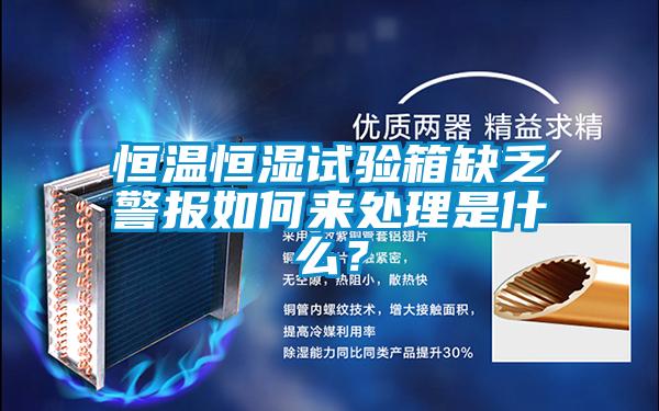 恒溫恒濕試驗(yàn)箱缺乏警報(bào)如何來處理是什么?