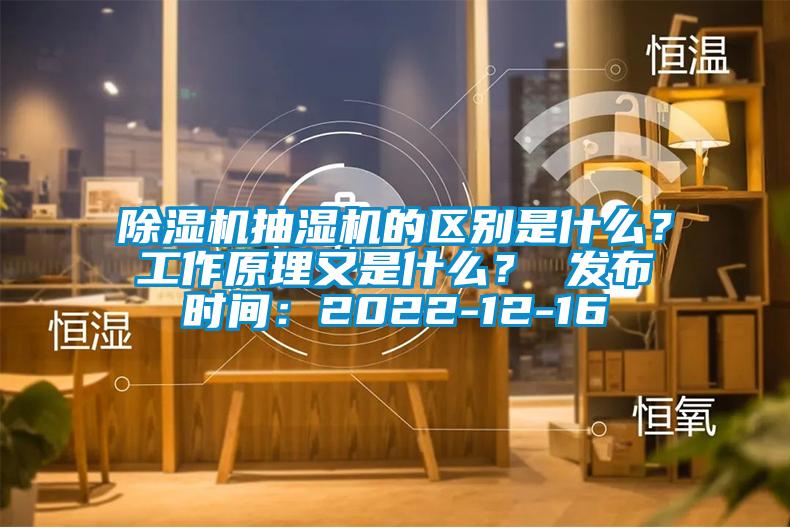除濕機抽濕機的區別是什么？工作原理又是什么？ 發布時間：2022-12-16