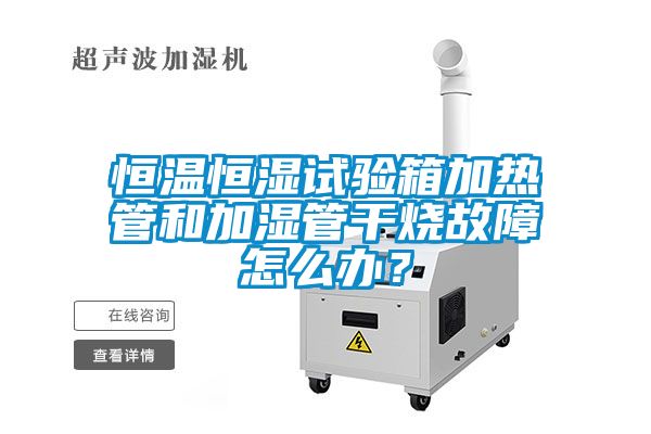 恒溫恒濕試驗箱加熱管和加濕管干燒故障怎么辦?