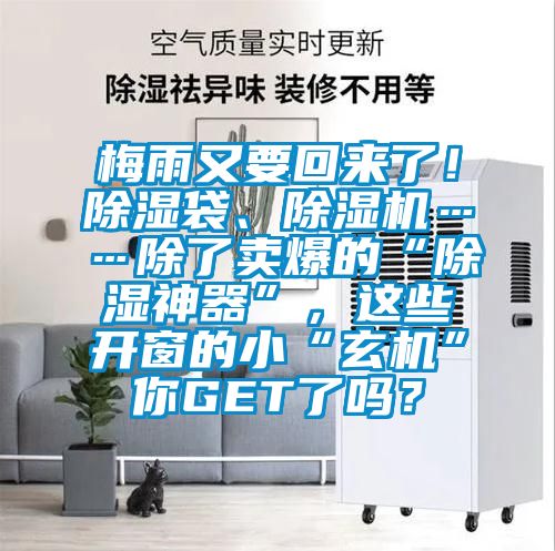 梅雨又要回來了！除濕袋、除濕機……除了賣爆的“除濕神器”，這些開窗的小“玄機”你GET了嗎？